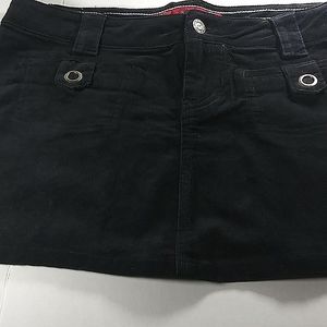 YMI Black Corduroy Mini Skirt Blk.  Size 7
